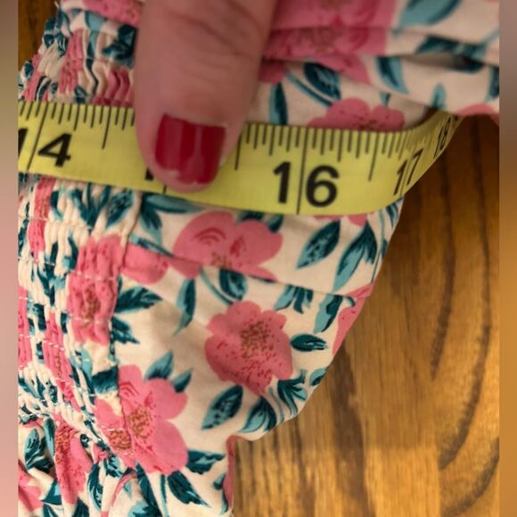 Pants Store Spring Awaits Pink Floral Puff Sleeve Scrunch Back Sun Dress - Picture 7 of 16